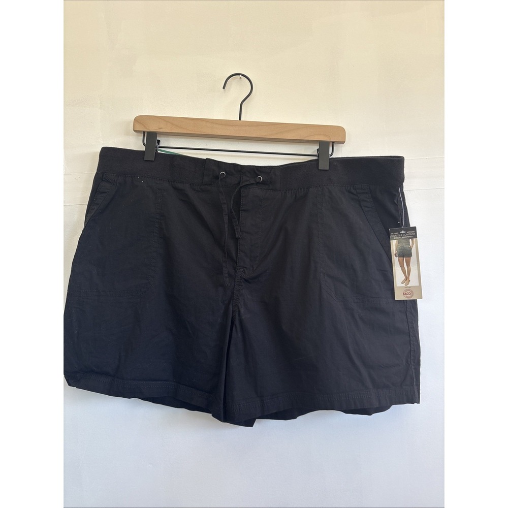 Khakis & Company Ebony Black NWT Classic Timeless Shorts Sz 18